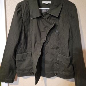 LOFT Olive Utility Jacket for Women